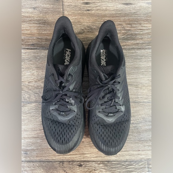 Hoka One One Clifton 7 Running Shoes Triple Black Men's Size 13 - Picture 4 of 9